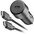cellular line caricabatterie da auto auto kit usb-c to usb-c 20w plcbrkitctoc20wk