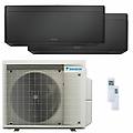 condizionatore stylish total black dual split 7000+12000 btu inverter a++ wifi unità esterna