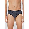 slip in cotone organico con bordi a contrasto e logo uomo grigio tama&ntilde;o xxl