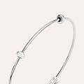 bangle love beats argento rodiato collezione love beats bianco