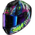 casco spartan rs shaytan nero / verde / violet nero verde viola s