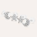 orecchini lobo claire oro bianco cubic zirconia collezione claire oro bianco
