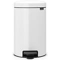 pedal bin newicon pattumiera a pedale 12 litri bianco