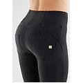 pantaloni push up wr. up skinny vita alta in jersey-denim jeans nero-cuciture in tono donna small