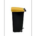 pattumiera salvaspazio con pedale 70000 ml 43x81x32 cm (lxhxp) nero/giallo rettangolare