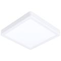 plafoniera led bagno e garage moderno fueva-z bianco 21x21 cm luce con 3 temperature di colore