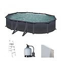 granada ovale 610x375x132cm piscina fuori terra in acciaio