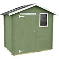 alce livia 198x130 verde casetta da giardino in legno con finestra frontale 198x130x205 cm