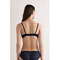 reggiseno push-up bellissima in seta donna blu taglia 3c