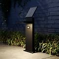 lampada solare a led da giardino silvan 60 cm sensore antracite