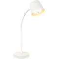 lampada da tavolo led biwo 500 lm bianco caldo h 38 5 cm bianca