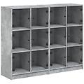 - libreria ante grigio cemento 136x37x109 cm in legno multistrato