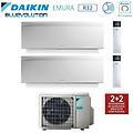 climatizzatore condizionatore dual split inverter serie 3 ftxj r-32 emura iii bianco bluevolution