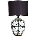lampada da tavolo new york nera altezza 60 cm ceramica