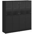 - libreria con ante nera 136x37x142 cm in legno multistrato