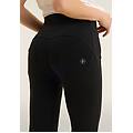 pantaloni wr. up bootcut vita alta in jersey bi-elastico nero donna extra small