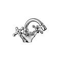 rubinetto bidet con canna orientabile serie iris irv137cr cromato ottone