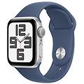 watch se gps 40mm cassa in alluminio color argento con denim sport band m/l