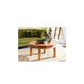 tavolino da salotto in legno di acacia 90x90x45 miele dorato laccato oxford #0330