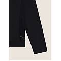 felpa con ricami sangallo e zip nero donna medium