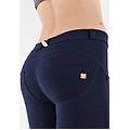 pantaloni push up wr. up skinny cotone organico vita regular blu navy donna small