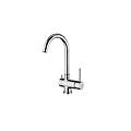 miscelatore lavello monocomando con canna orientabile serie stick sk190cr cromato ottone