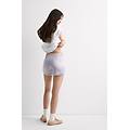 pantaloncino seta con profilo donna viola taglia s