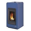 termostufa a pellet mod. primula idro 13 kw blu