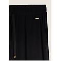 pantaloni in viscosa effetto lino con ampi spacchi laterali nero donna extra large