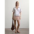 - camicia incrociata in popeline donna bianco ottico taglia xs