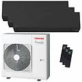 condizionatore shorai edge black trial split 7000+7000+16000 btu inverter a+++ wifi unità