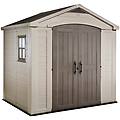 factor beige casetta da giardino con finestra laterale 256. 5x182x243 cm