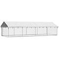 - gabbia per cani da esterno con tetto 600x200x150 cm