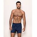 boxer con bottoni in tencel modal cotone e seta / blu notte / 7 blu notte