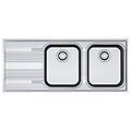 lavello 2 vasche (116x50cm) srx 621 smart inox spazzolato 101 0356 896
