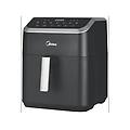 midea mad70000adk friggitrice ad aria capacit&agrave; 7 l max potenza 1500 w nero
