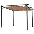 - gazebo pergola da giardino 3x4 telo scorrevole in poliestere impermeabile e struttura in