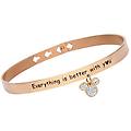 bangle lady message acciaio rosato disney e cristalli collezione lady message rosa