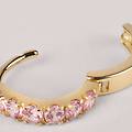 orecchini a cerchio toujours oro giallo cubic zirconia collezione toujours oro giallo