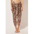 pareo lungo animalier donna marrone tu