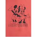 felpa con cappuccio comfort fit mickey & minnie coral donna medium