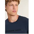 t-shirt regular con spalle raglan e doppia stampa lucida dark sapphire uomo xx large