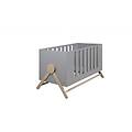lettino trasformabile big swing 140x70 grigio naturale