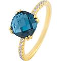 anello solitario amélie oro giallo topazio cubic zirconia collezione amélie misura 47