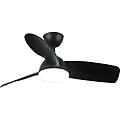 - ventilatore da soffitto led black face 59w telecomando motore dc 35w+luce led 24w 6