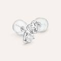 orecchini lobo bon ton oro bianco cubic zirconia collezione bon ton oro bianco