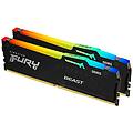 Kingston Technology Ram Fury Fury Beast Rgb 32 Gb Ddr5 5200 Mhz 2x 16 Gb Nero In