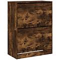 - scarpiera con 2 cassetti ribaltabili rovere fumo 80x42x108 cm