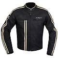 a-pro giacca moto pelle protezioni omologate custom naked vintage retro' bianco s