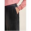 pantaloni wide leg in twill di lyocell black direct dyed donna xx large